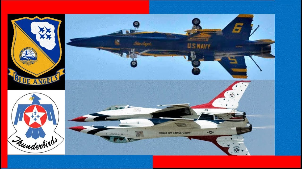 The Ultimate Aerial Showdown Thunderbirds vs. Blue Angels in a.....................